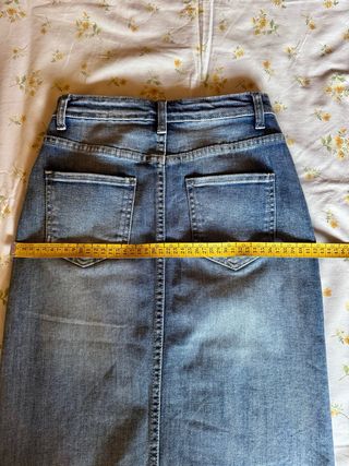 Gonna lunga in denim blu