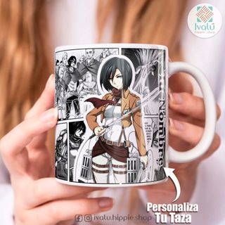 Taza Attack on Titan personalizada, Mikasa