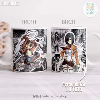 Taza Attack on Titan personalizada, Mikasa