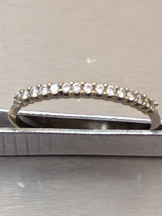 Anillo Oro 18k 15 Diamantes Naturales