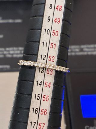 Anillo Oro 18k 15 Diamantes Naturales