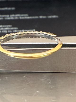 Anillo Oro 18k 15 Diamantes Naturales