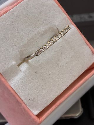 Anillo Oro 18k 15 Diamantes Naturales