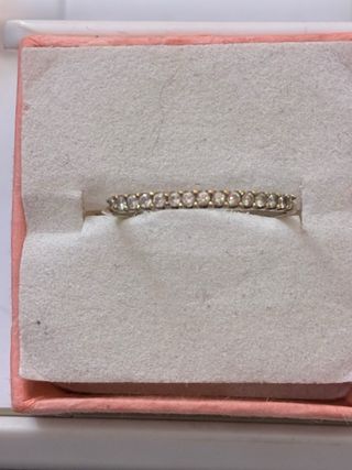 Anillo Oro 18k 15 Diamantes Naturales