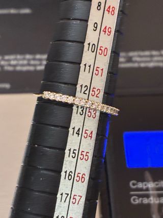 Anillo Oro 18k 15 Diamantes Naturales