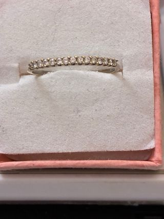 Anillo Oro 18k 15 Diamantes Naturales