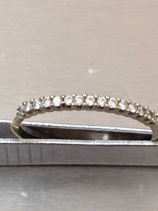 Anillo Oro 18k 15 Diamantes Naturales