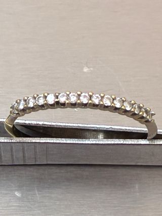 Anillo Oro 18k 15 Diamantes Naturales