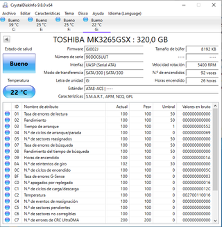 Disco Duro HDD 320GB 2.5 SATA