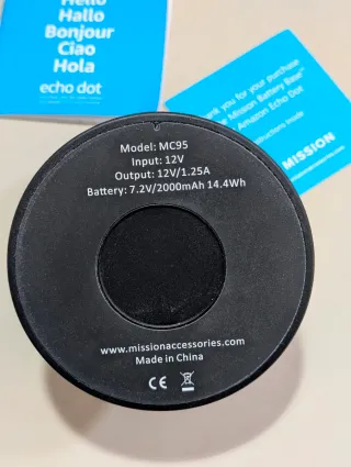 Batería Alexa Echo Amazon Negra