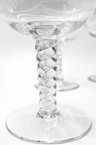 Set 4 Copas Cadmio Art Déco Naranja