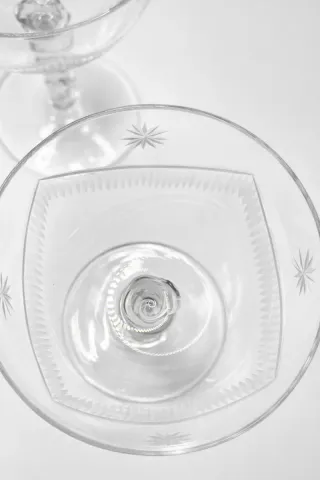 Set 4 Copas Cadmio Art Déco Naranja