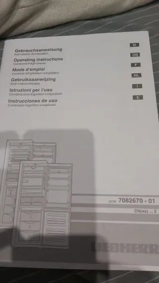 Frigorífico combinada Liebherr NoFrost.