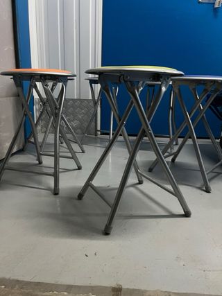 6 Sgabelli Pieghevoli Multicolore