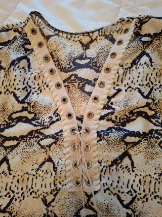 Camisa Verano Mujer Estampado Serpiente