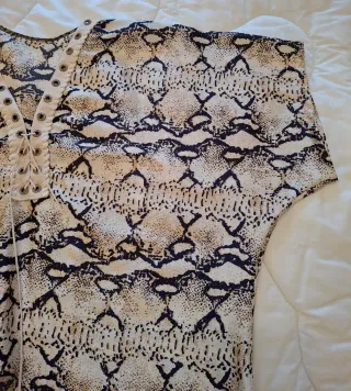 Camisa Verano Mujer Estampado Serpiente