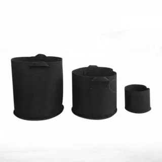 Macetas de tela negras (50 unidades)