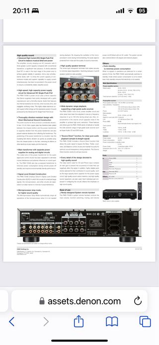 Amplificador Denon PMA-720AE Preto