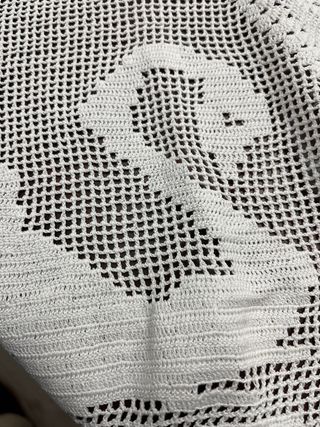 Mantel Redondo Ganchillo Hecho a Mano