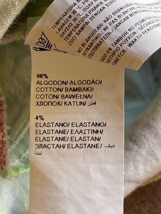 Vestido SuiteBlanco Estampado Tropical Talla XS