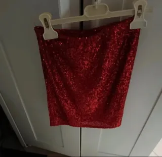Gonna paillettes rossa