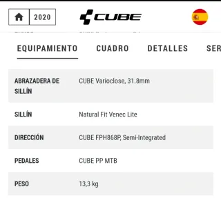 Bicicleta Cube ACID 2020
