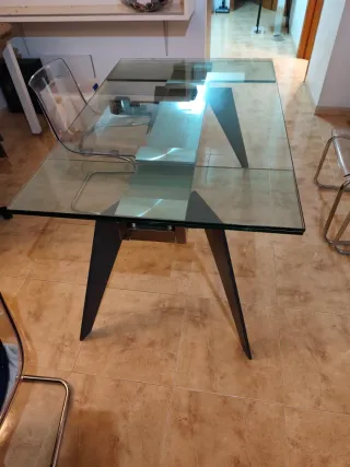 Mesa Comedor Cristal Templado Diseño Moderno