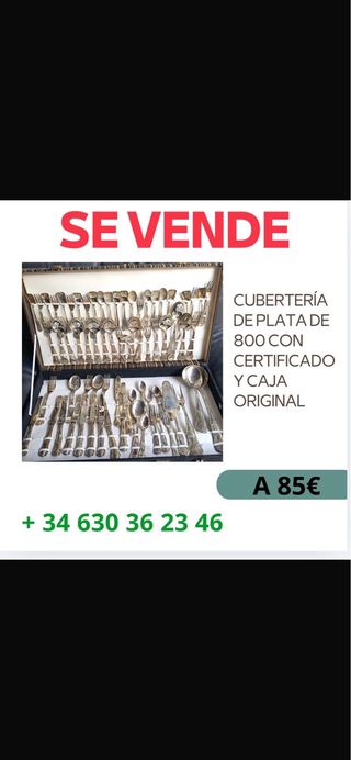 Posate in Argento 800 Certificato e Scatola Originale