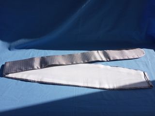 Conjunto Pajarita y Fajín Vintage Gris Plata