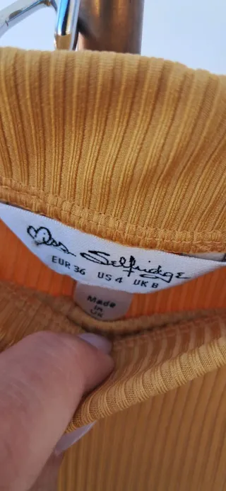 Pantalón campana mostaza