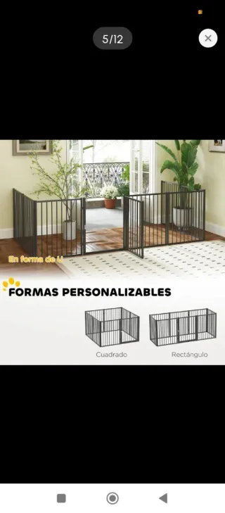 Parco per animali domestici in metallo grigio