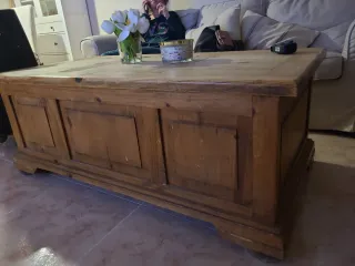 Mueble salón, estantería y mueble TV madera