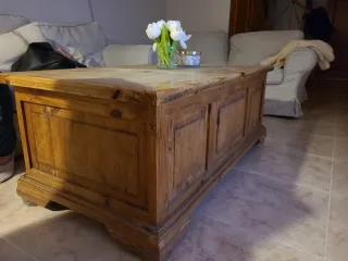 Mueble salón, estantería y mueble TV madera