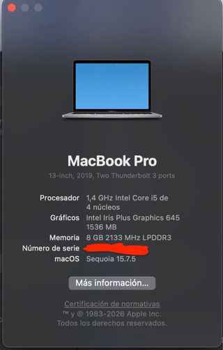MacBook Pro 13 2019 Plata