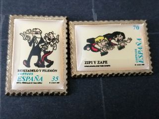 PINES OFICIAL SELLO ESPAÑA MORTADELO Y ZIPI Y ZAPE