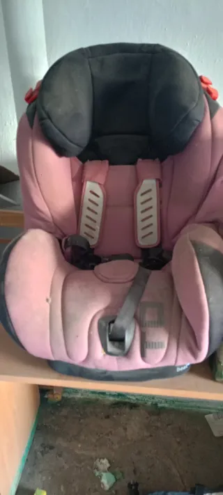 Silla coche infantil rosa