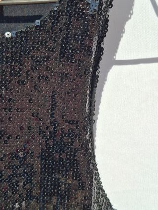 Vestido lentejuelas negro talla M