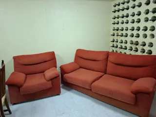 Urge  Sofá 3 plazas y sillón individual naranja