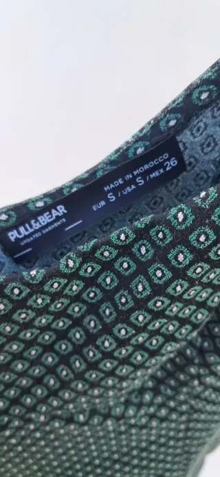 Vestido verde estampado