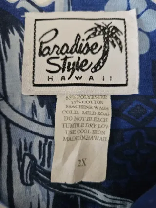 Camicia Paradise Found Blu/Bianco Taglia L