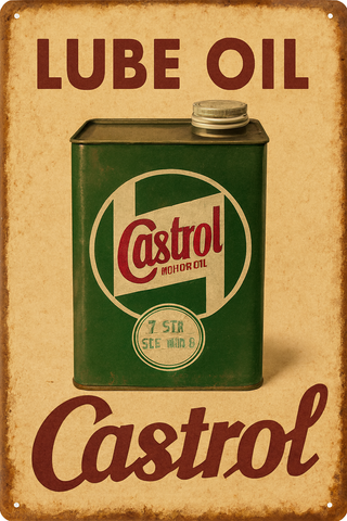 Chapa Decorativa Castrol Oil Garage