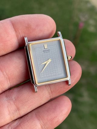 Reloj Seiko Tank Ultra Plano bicolor