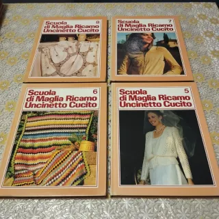 Scuola di Maglia Ricamo Uncinetto Cucito - set