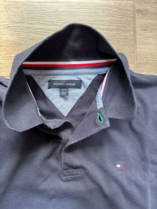 Polo Tommy Hilfiger manica lunga blu