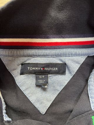 Polo Tommy Hilfiger manica lunga blu
