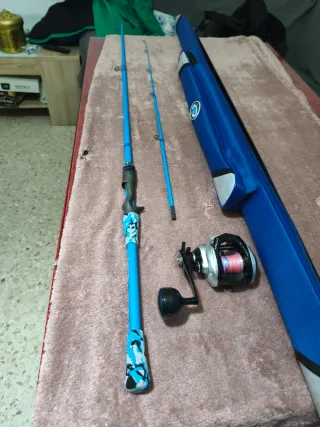 Canne da pesca e esche. Set di canne.