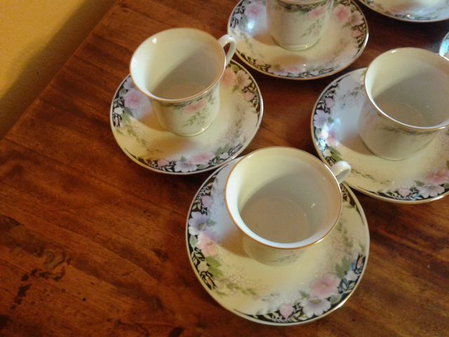 Set 6 Tazzine Caffè/Tè Porcellana Fiori