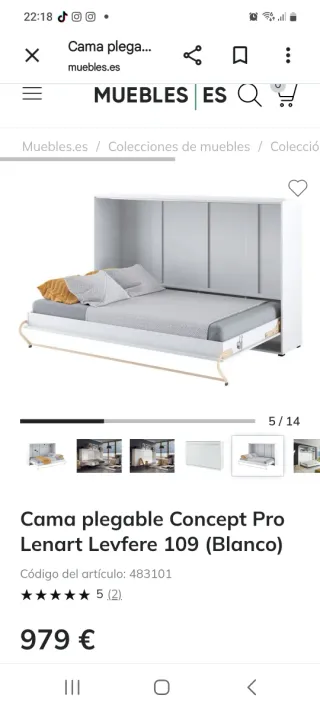 Cama Plegable Concept Pro (Blanco)