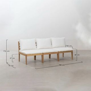 Conjunto sofá modular jardín