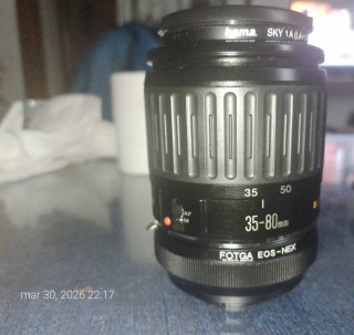 Objetivo Canon 35-80mm + Adaptador EOS-NEX Sony